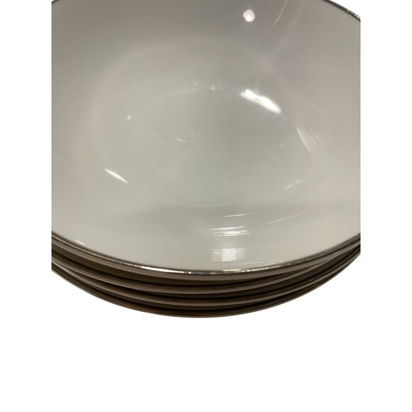 Mikasa Fine China #5536 Regal Bread & Butter Plate Solid White w/ Platinum Trim - Picture 4 of 8